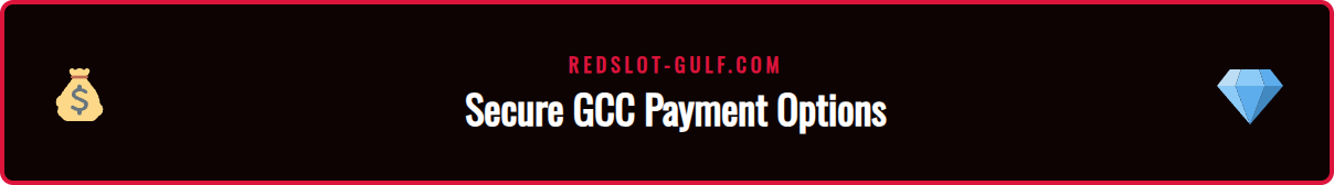 Logos of secure payment methods for Gulf players on Redslot, including STC Pay, Mada, Apple Pay, and cryptocurrencies like Bitcoin.