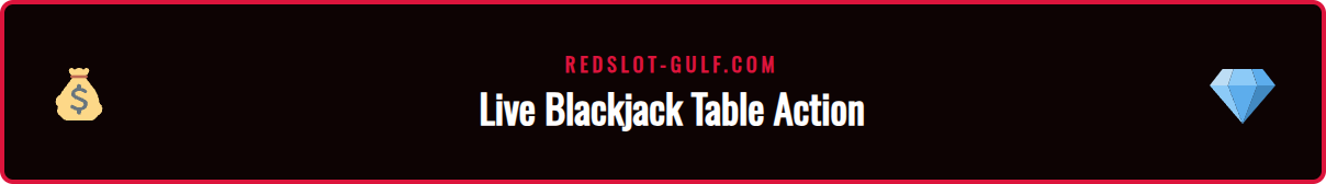 A close-up view of a professional dealer at a Redslot Live Casino Blackjack table dealing cards to players.